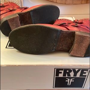 Women’s Jenna Studded Short Burnt Red Frye Boots